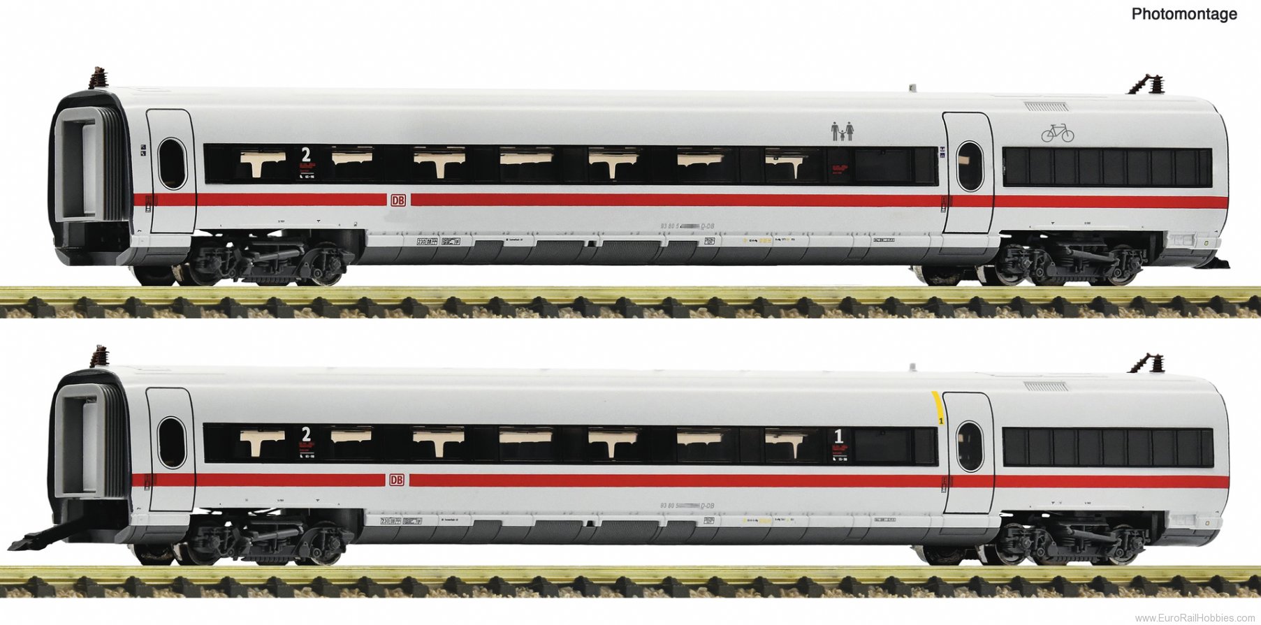 Fleischmann 7760007 2-piece set 1: Intermediate coaches ICE-T (cl