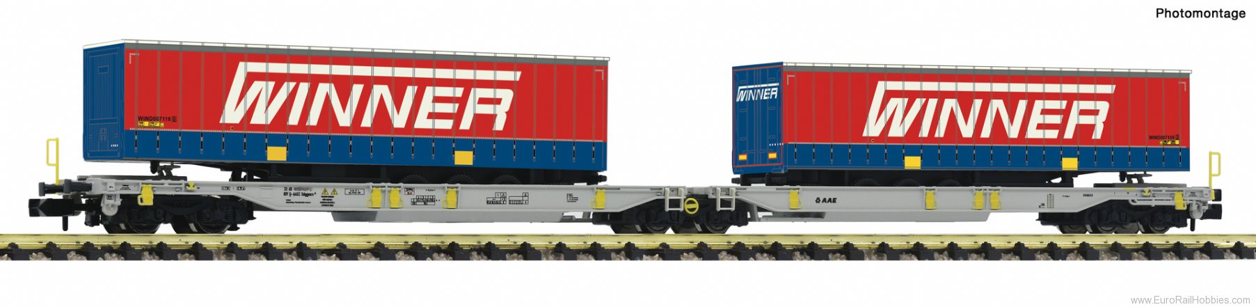 Fleischmann 825032 AAE Articulated double pocket wagon T2000 wit