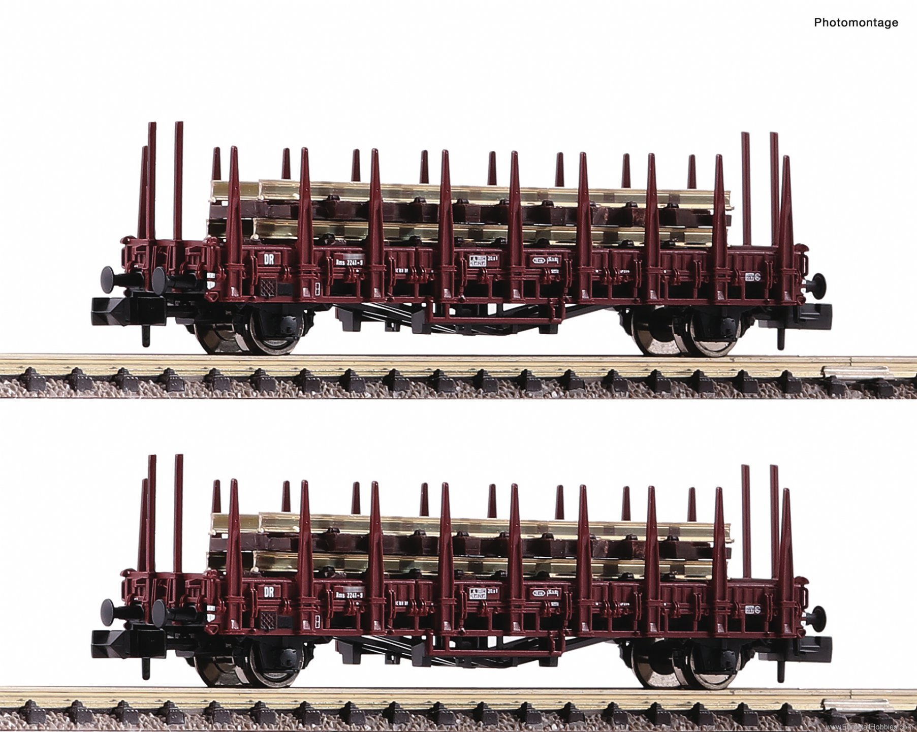 Fleischmann 825805 2-piece set: Stake wagons, DR