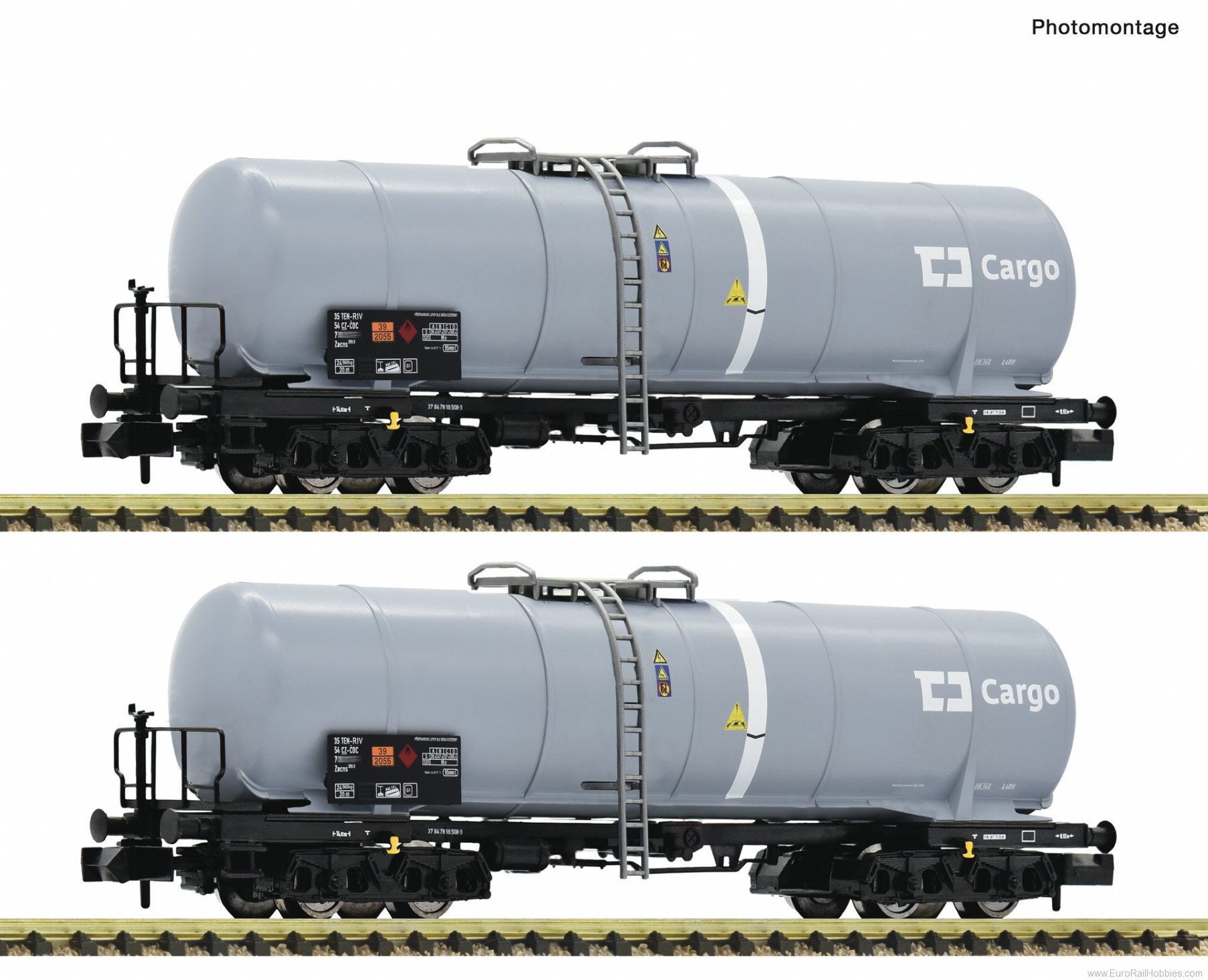 Fleischmann 825818 2-piece set: Tank wagons, CD Cargo