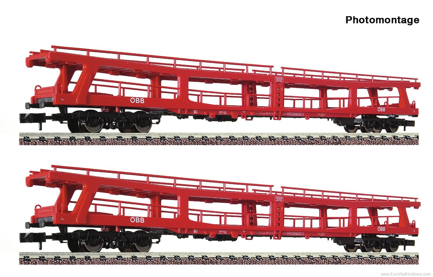 Fleischmann 829502 ÃBB 2 piece set stand-in deck coach carrie