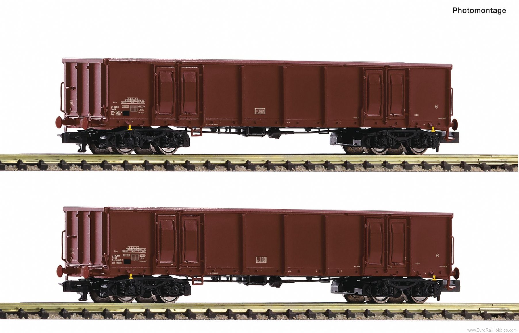 Fleischmann 830253 2 piece set: Open goods wagons, DR