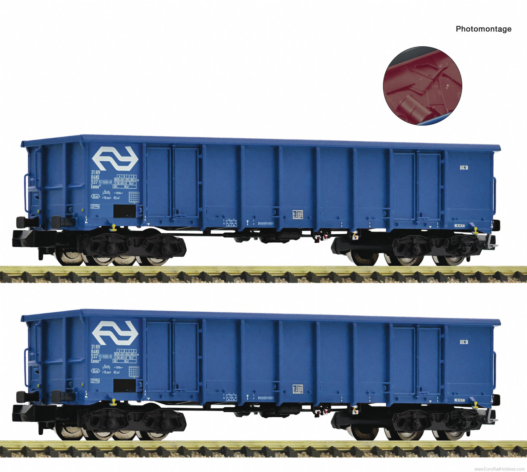 Fleischmann 830258 2-piece set: Open goods wagons, NS