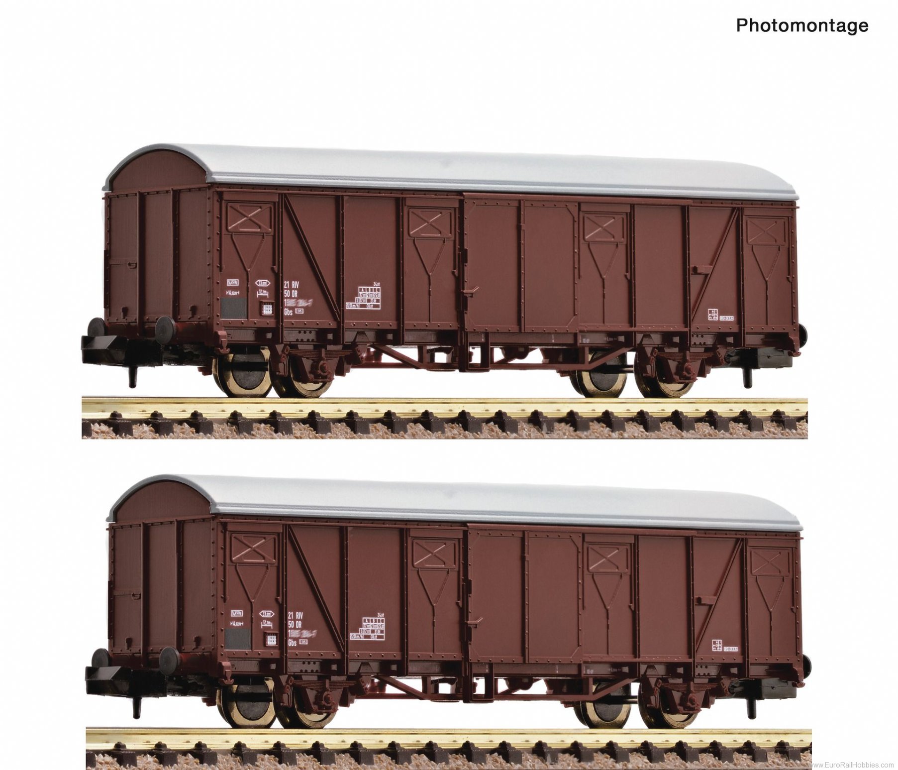 Fleischmann 831515 2 piece set: Covered goods wagons, DR