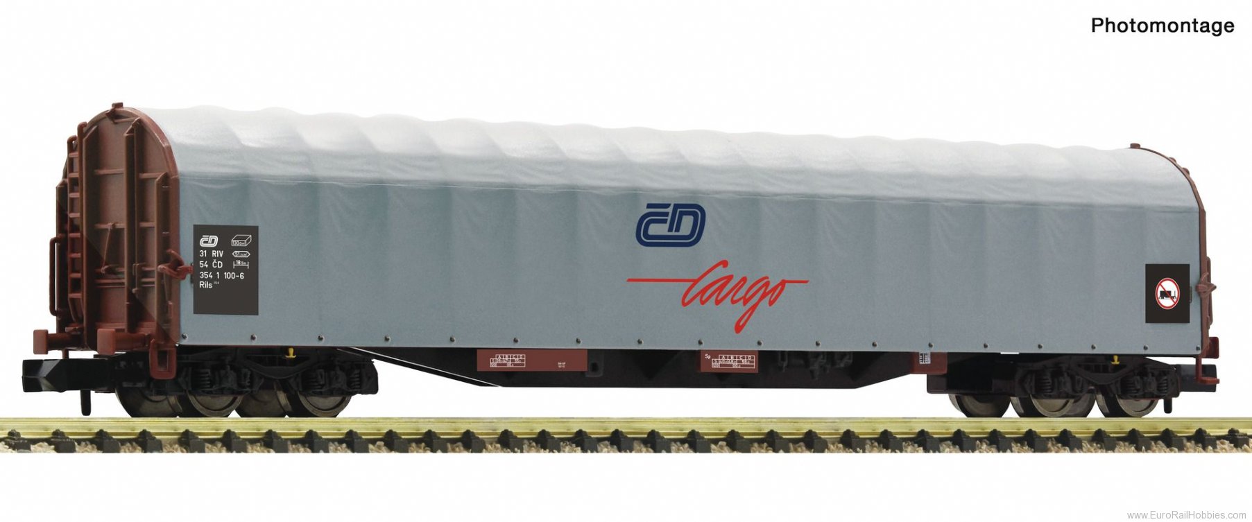 Fleischmann 837715 Sliding tarpaulin wagon, CD Cargo