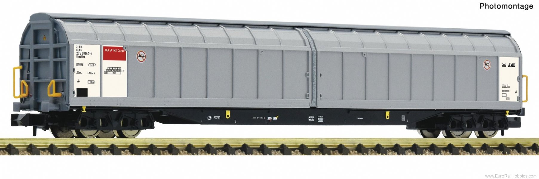 Fleischmann 838323 High capacity sliding wall wagon, NS Cargo