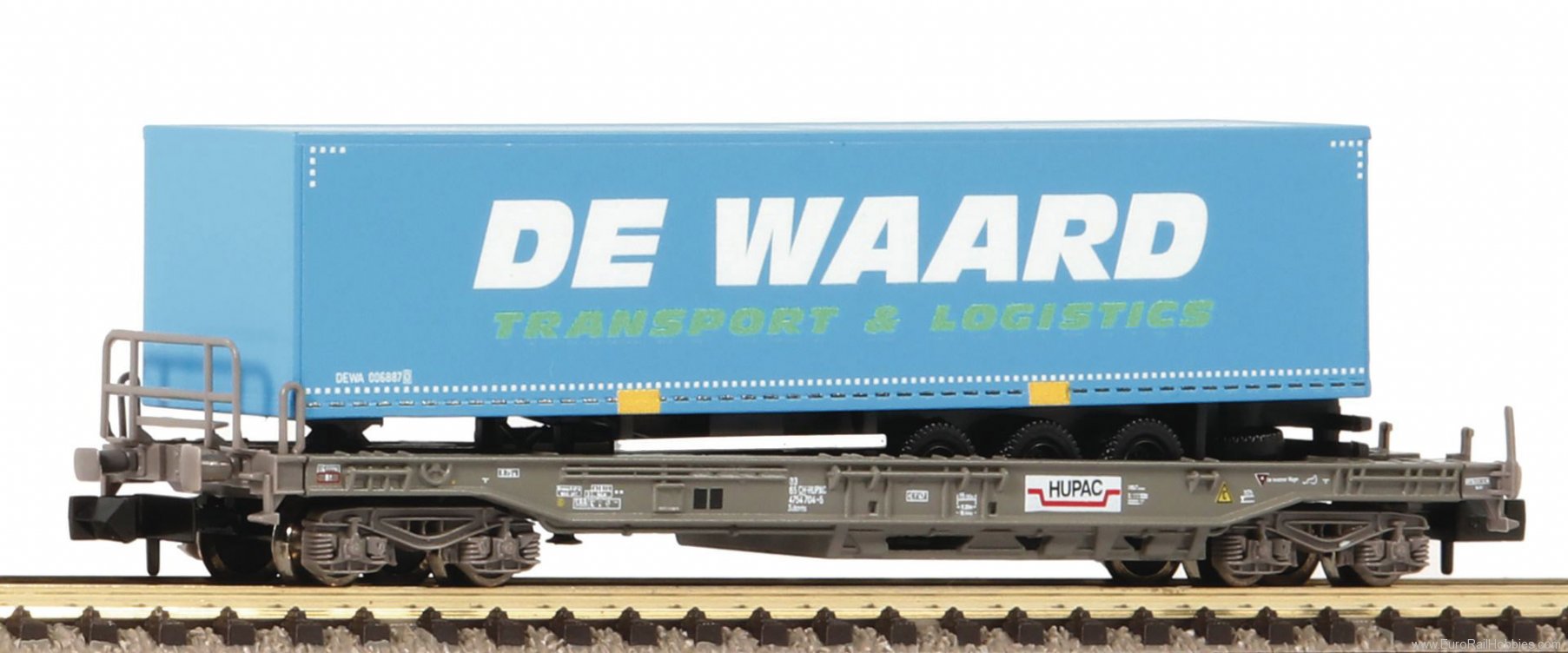 Fleischmann 845369 Standard pocket wagon and semi-trailer 'DE WA