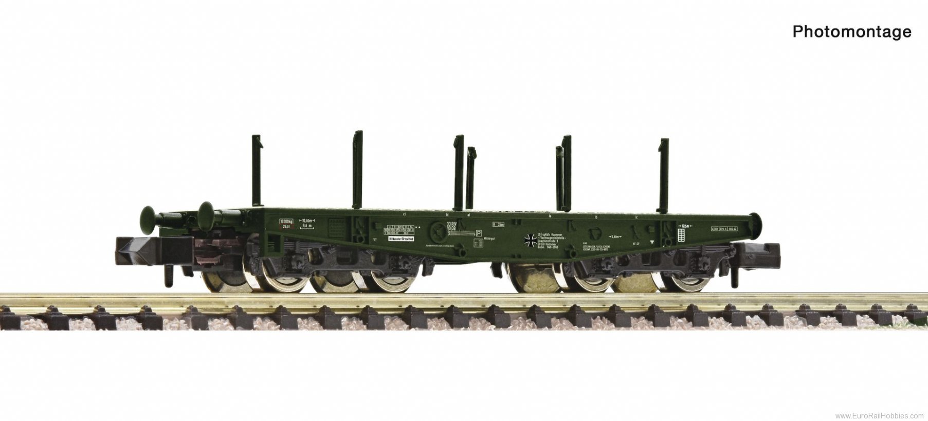Fleischmann 845605 Heavy-duty flat wagon, BW