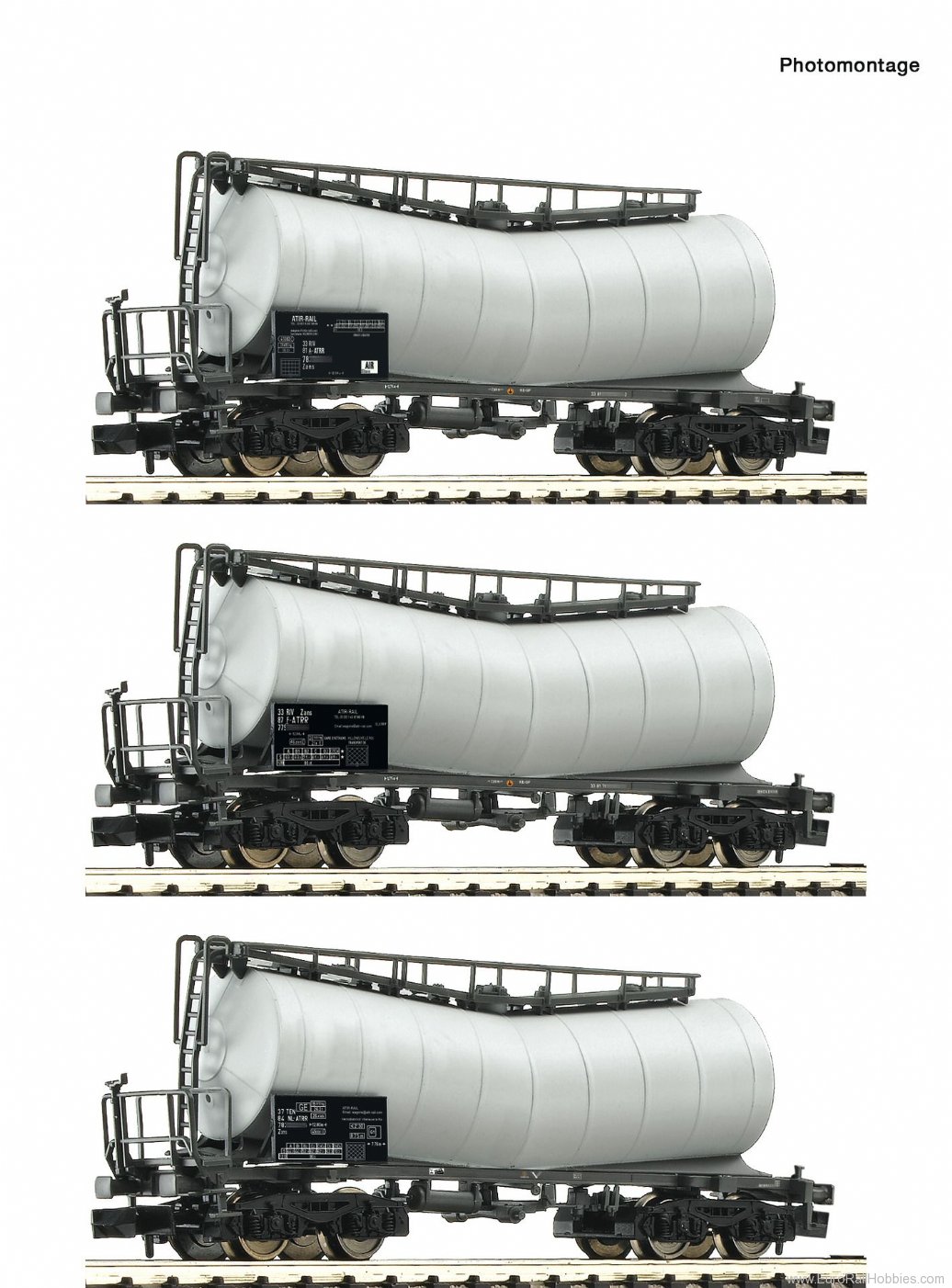 Fleischmann 846007 3 piece set: Slurry wagons, ATIR-RAIL