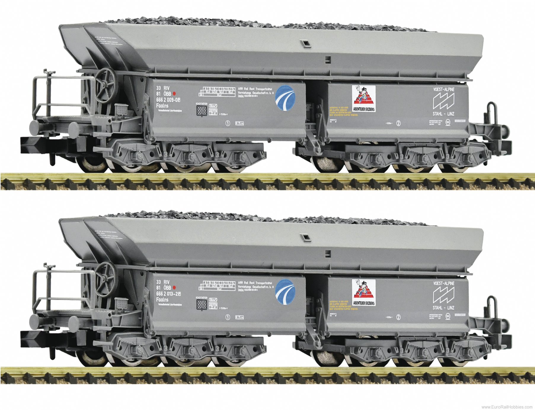 Fleischmann 852713 OBB Self Unloading Hopper Wagons