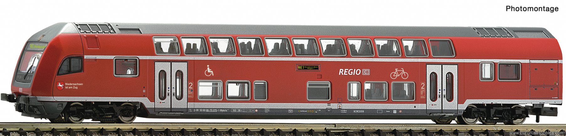 Fleischmann 862086 DB AG 2nd class double-deck control cab coach