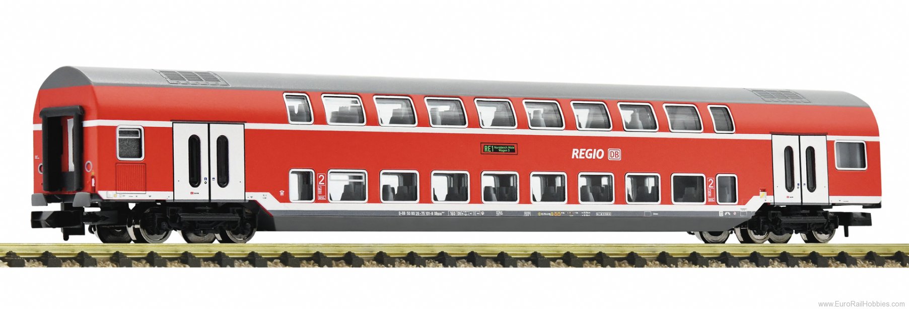 Fleischmann 862811 2nd class double-deck coach, DB AG