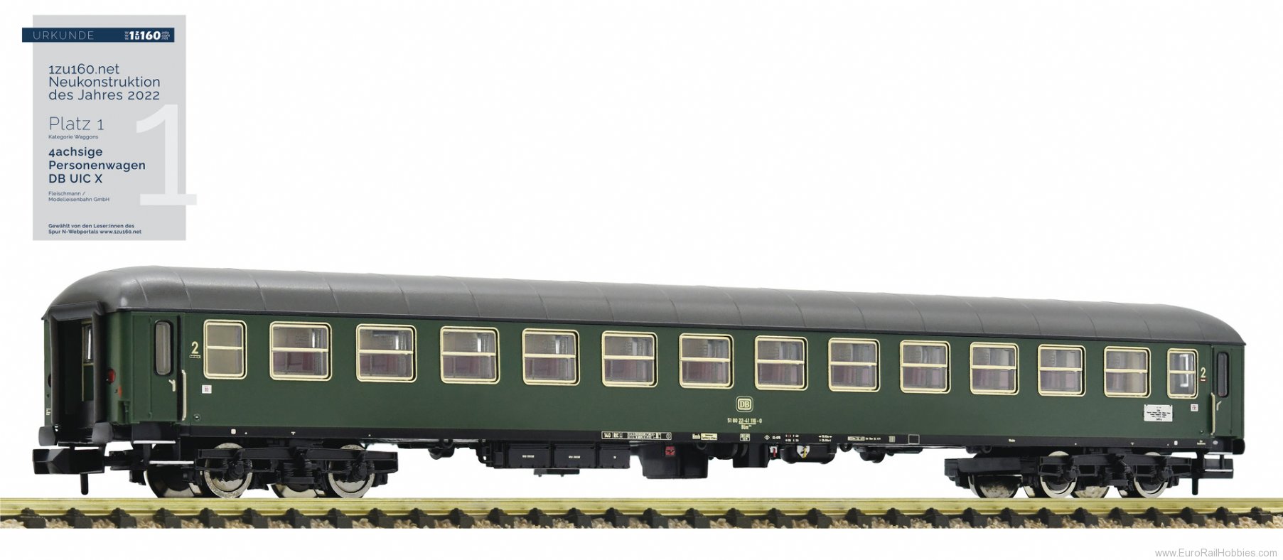 Fleischmann 863923 DB 2nd class Express Train Passenger Coach