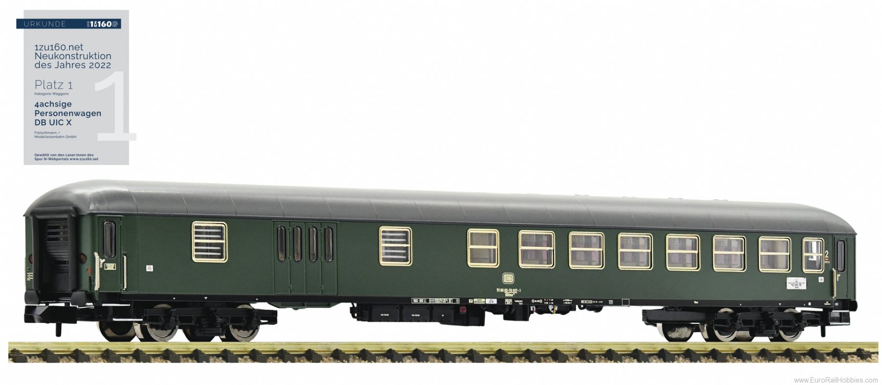 Fleischmann 863924 DB 2nd class Express Train Luggage/Passenger 