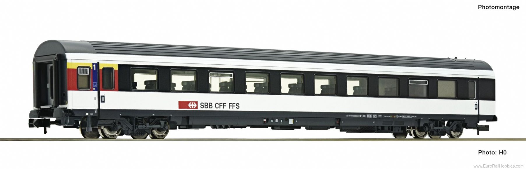Fleischmann 890321 SBB 1st class passenger carriage with service