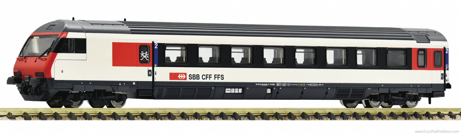 Fleischmann 890324 SBB 2nd class control cab coach for EW-IV com