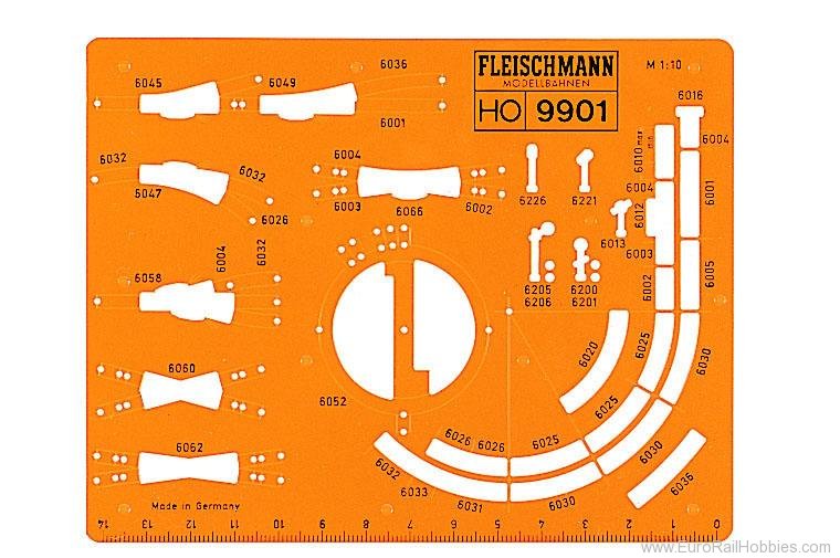 Fleischmann 9901 HO Track layout stencil