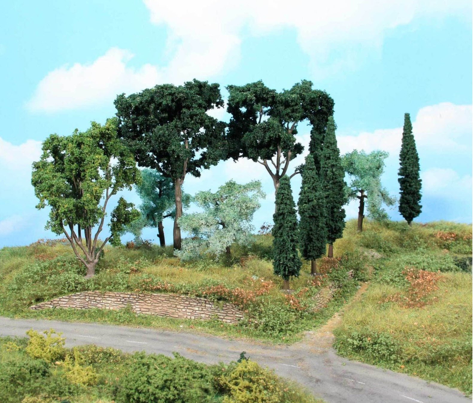Heki 1774 Mediterranean Tree Set, 11 trees 8-17 cm