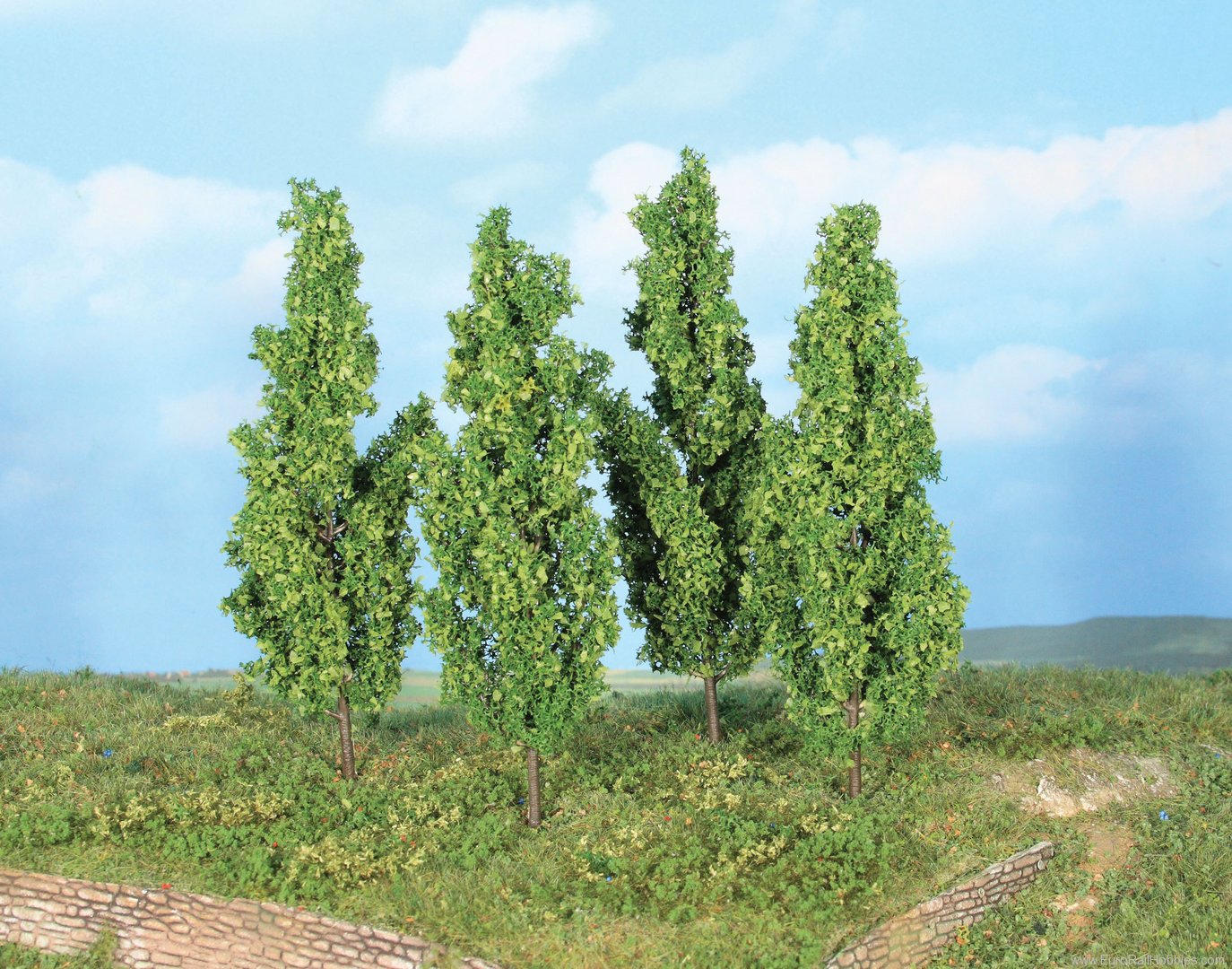Heki 19110 4 Poplar Trees 13 cm - Realistic Series