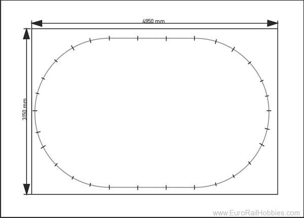 KM1 301000 KM1- OVAL Track Set (Approximately 16.25' wid