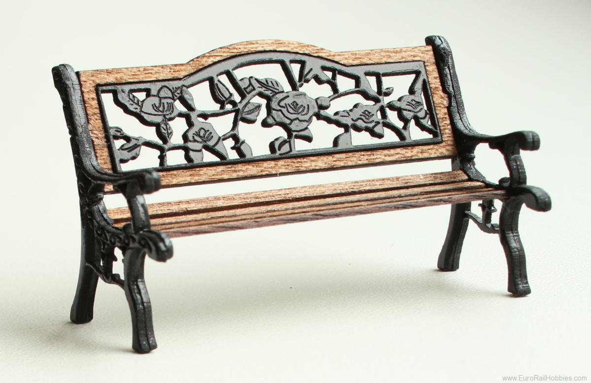 KM1 400203 Filigree Park Bench, Finished Model