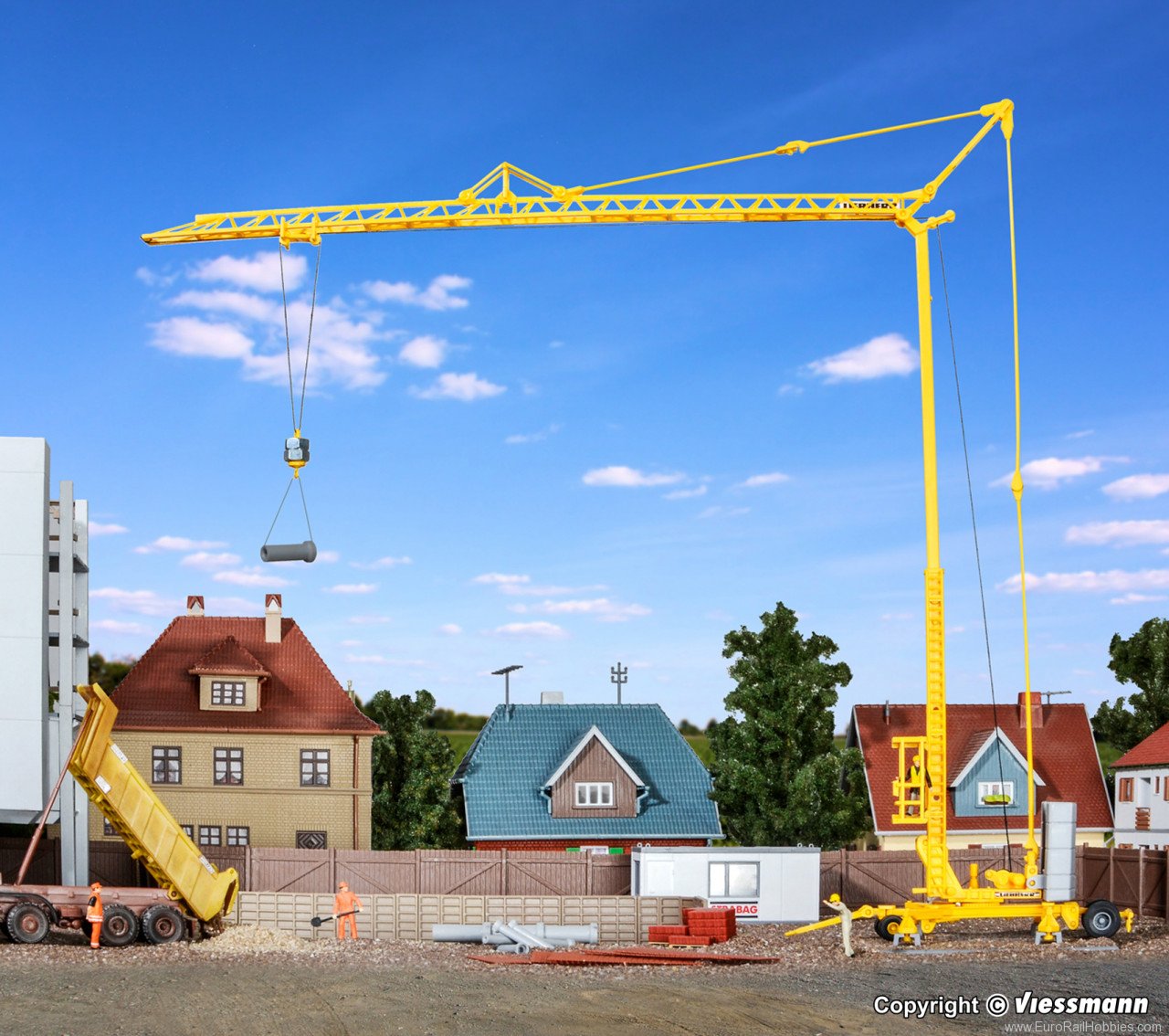 Kibri 10390 H0 Liebherr Mobile crane SK 20 with trailer