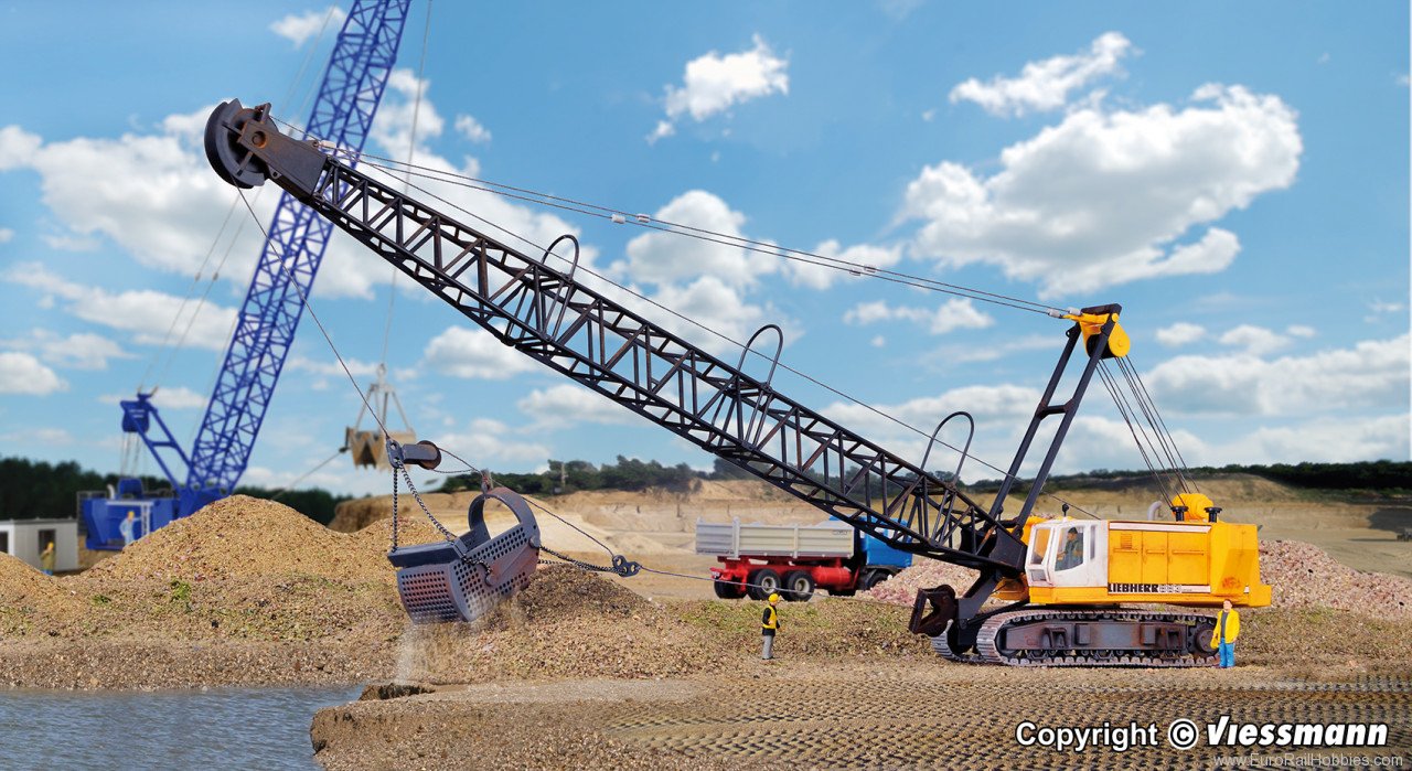 Kibri 11254 H0 LIEBHERR excavator with drag bucket