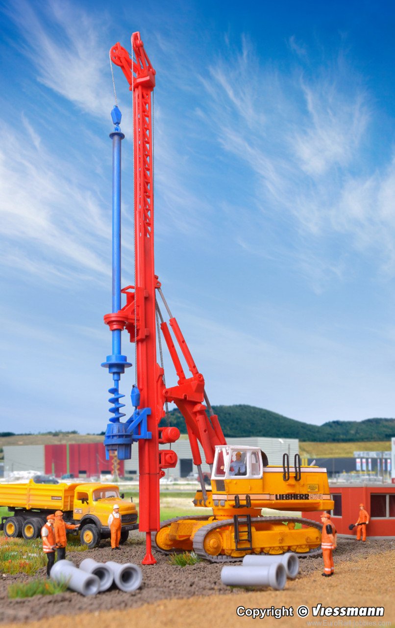 Kibri 11279 H0 Hydraulic excavator with drilling equipmen