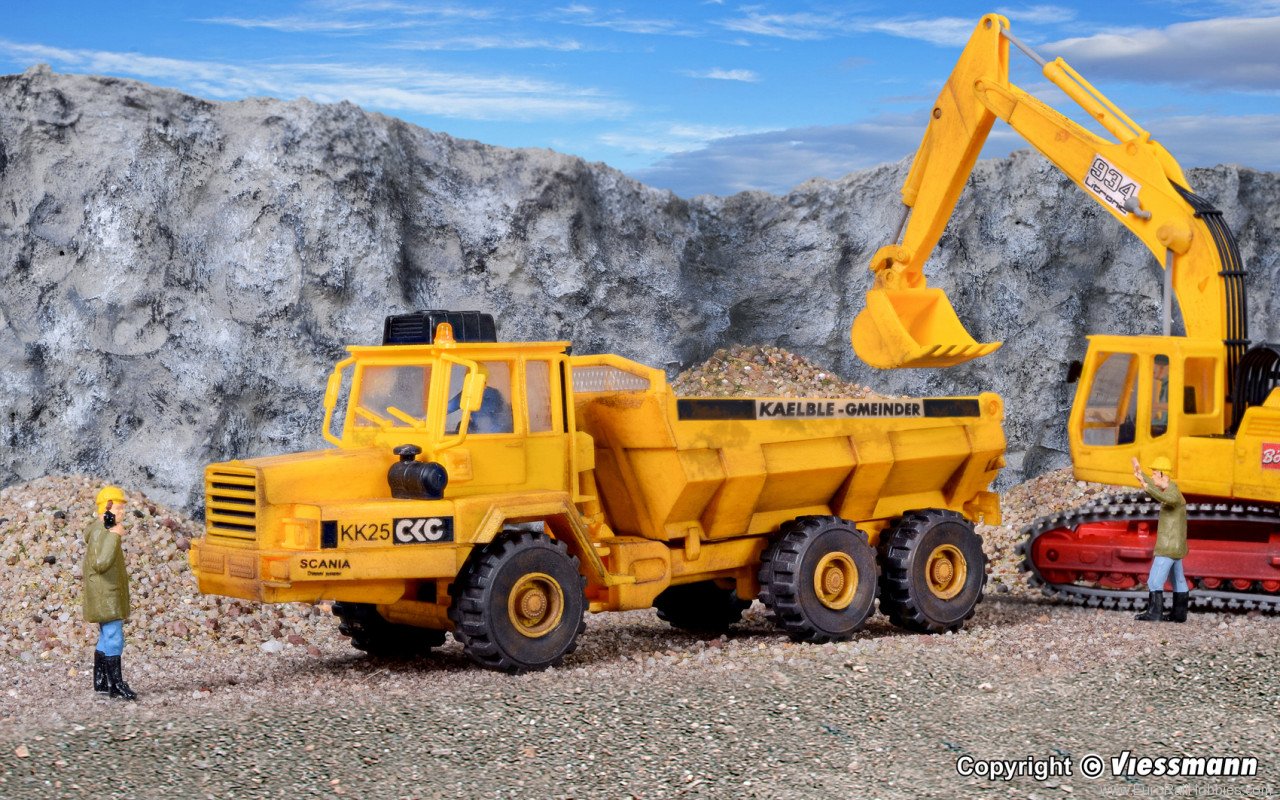 Kibri 14022 H0 KAELBLE Pivoted chassic dumper