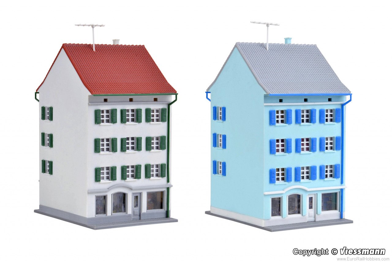 Kibri 36841 Z Townhouses with shop, 2 pieces