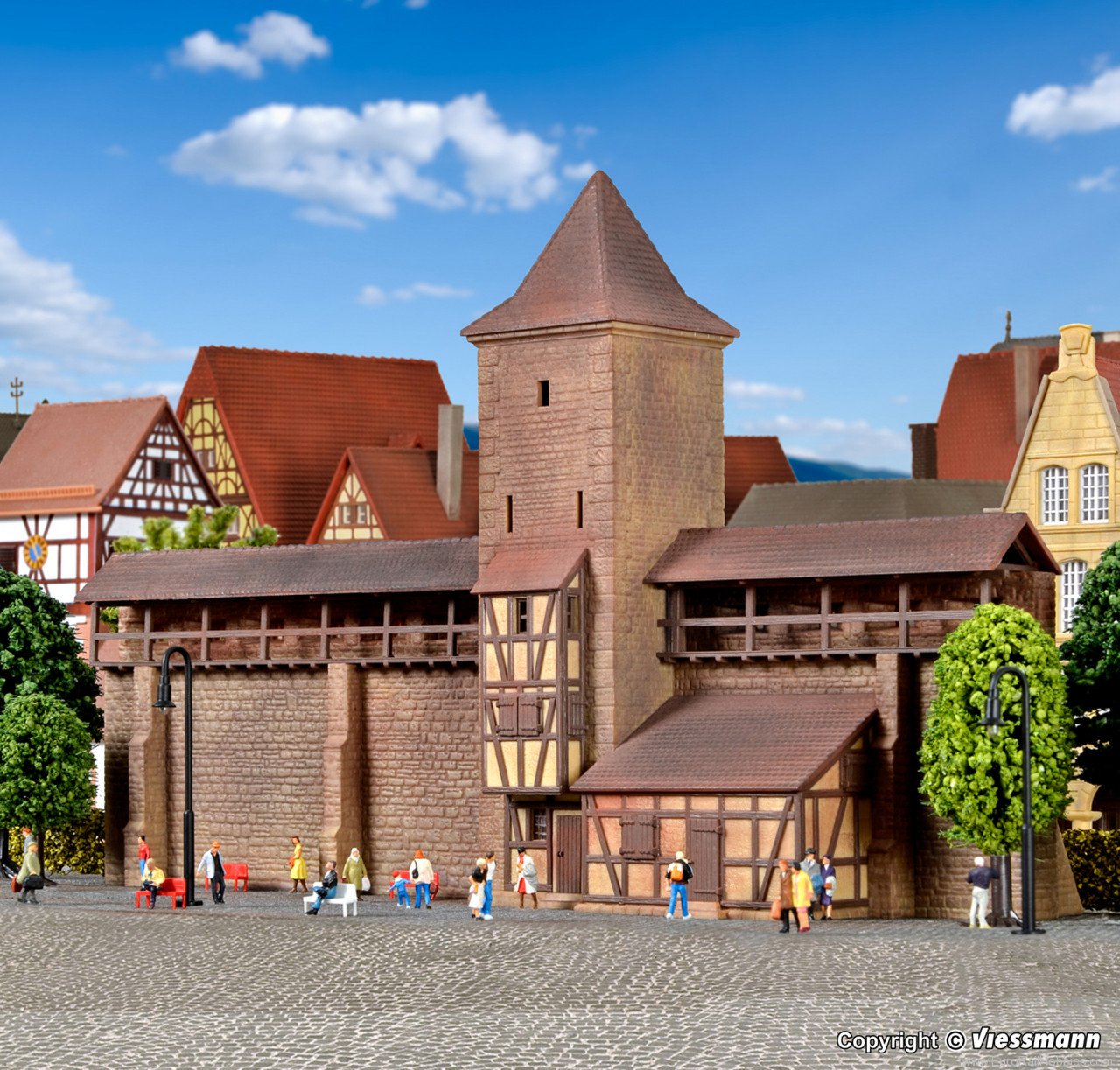 Kibri 37108 N Defence tower with wall in Rothenburg