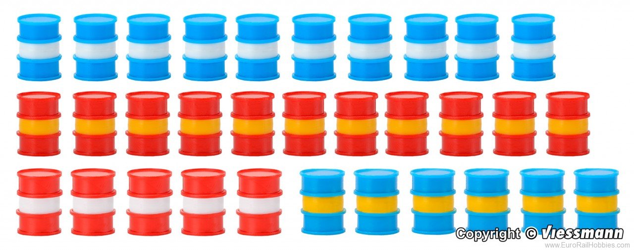 Kibri 37386 N Oil drums, 32 pieces