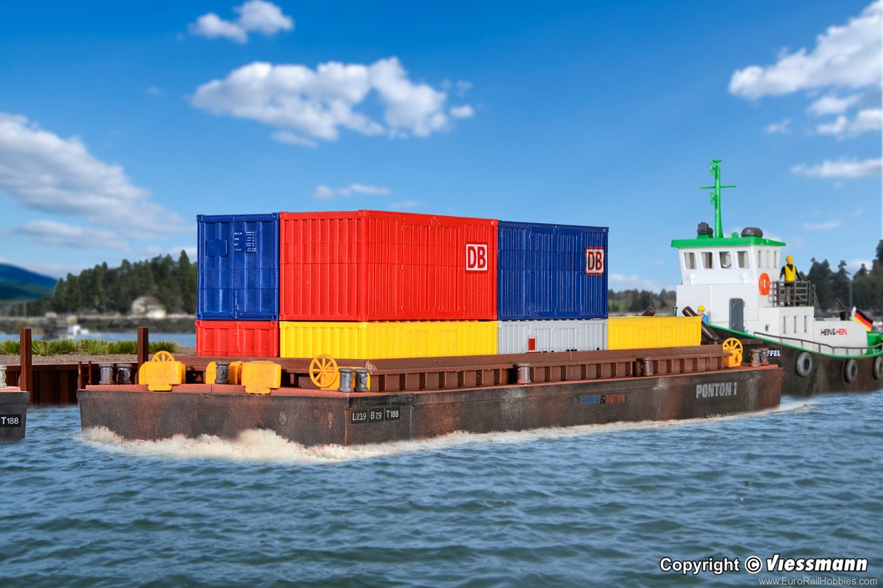 Kibri 38524 H0 Lighter bulk goods and Container