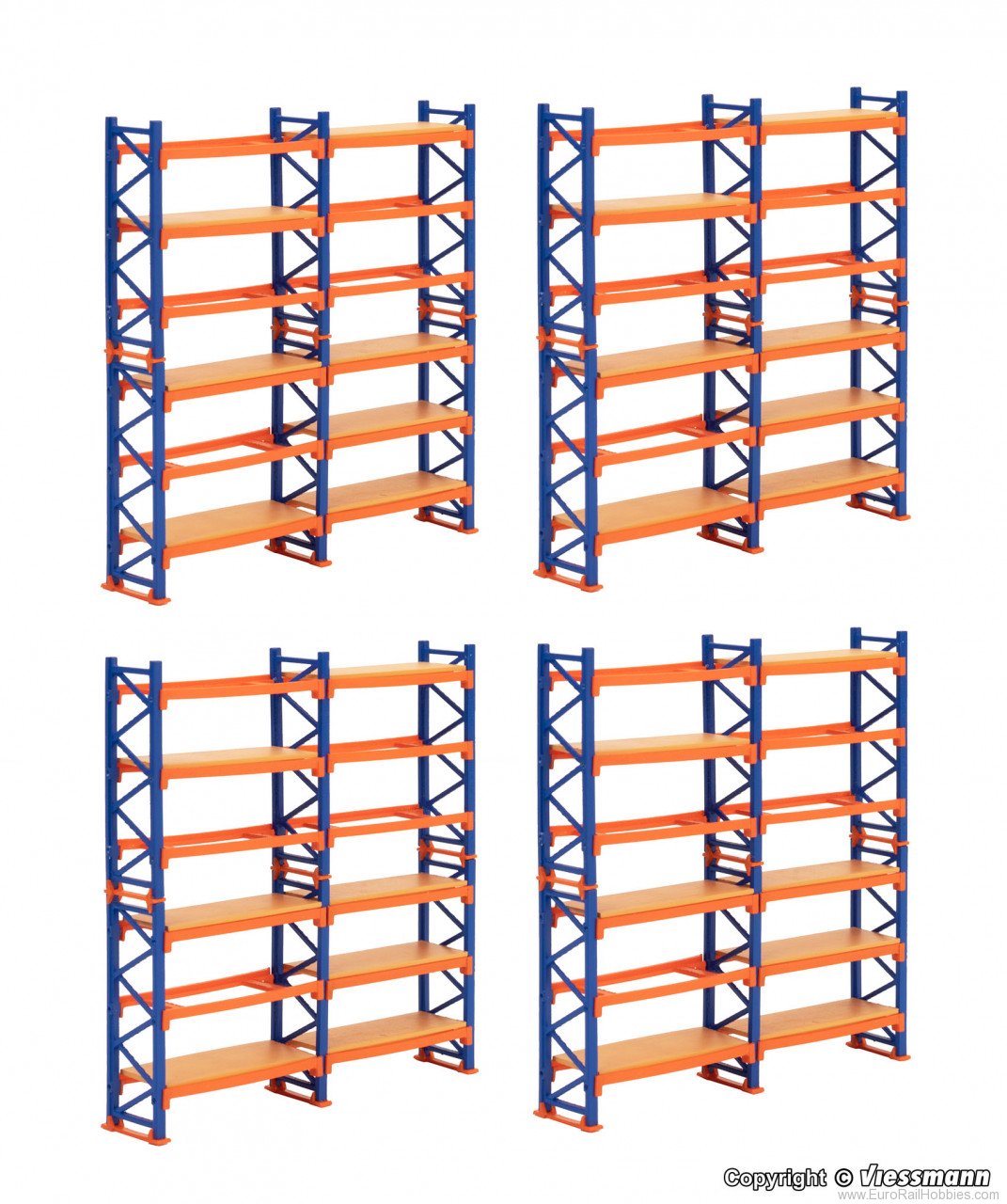 Kibri 38613 Deco-set Pallet shelving system, 4 pieces â