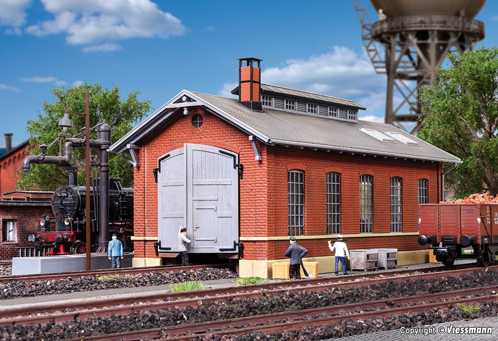 Kibri 39307 H0 Loco shed, single track