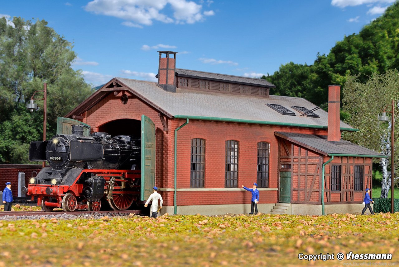 Kibri 39436 H0 Loco shed Eschbronn, single track