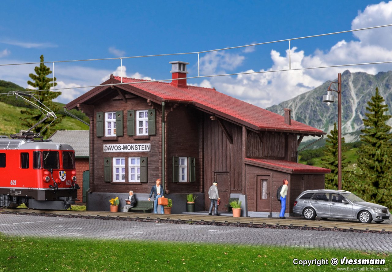 Kibri 39493 H0 Station Davos-Monstein incl. house illumin