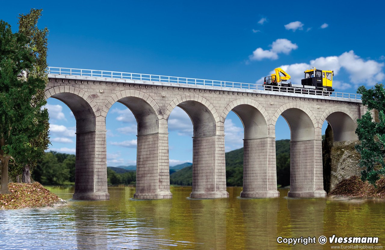 Kibri 39724 H0 Aachtal viaduct with ice breaker piers, si