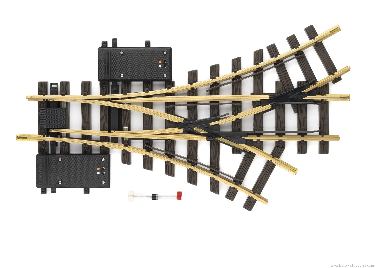 LGB 12360 Electric 3-Way Turnout, R1, 30Â°