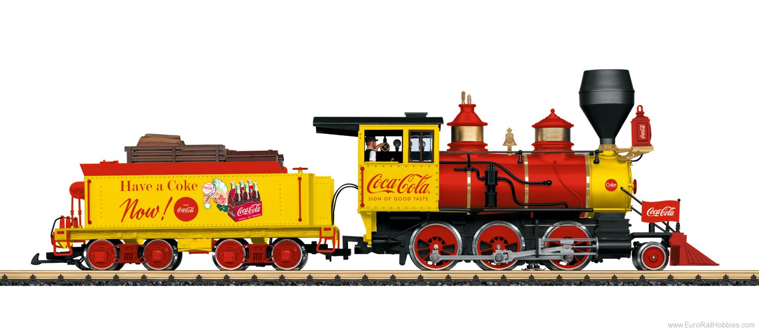 LGB 20282 LGB Coca-ColaÂ® Steam Locomotive Mogul (DCC