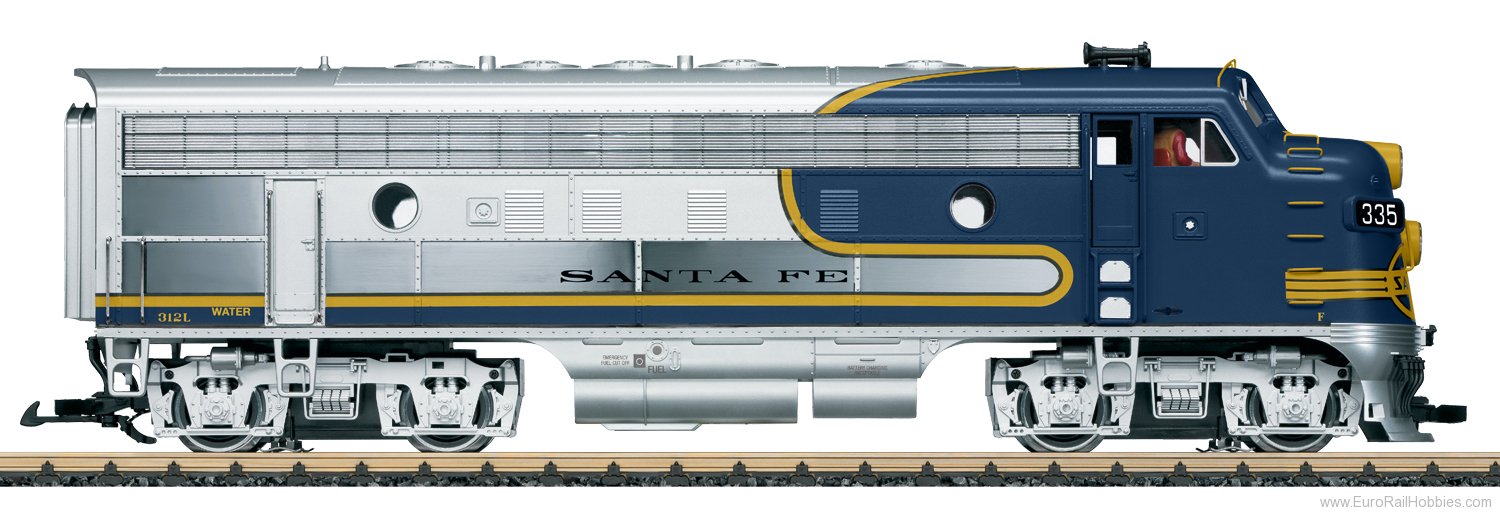 LGB 20585 Santa Fe F7A Diesel Locomotive in Silver and 