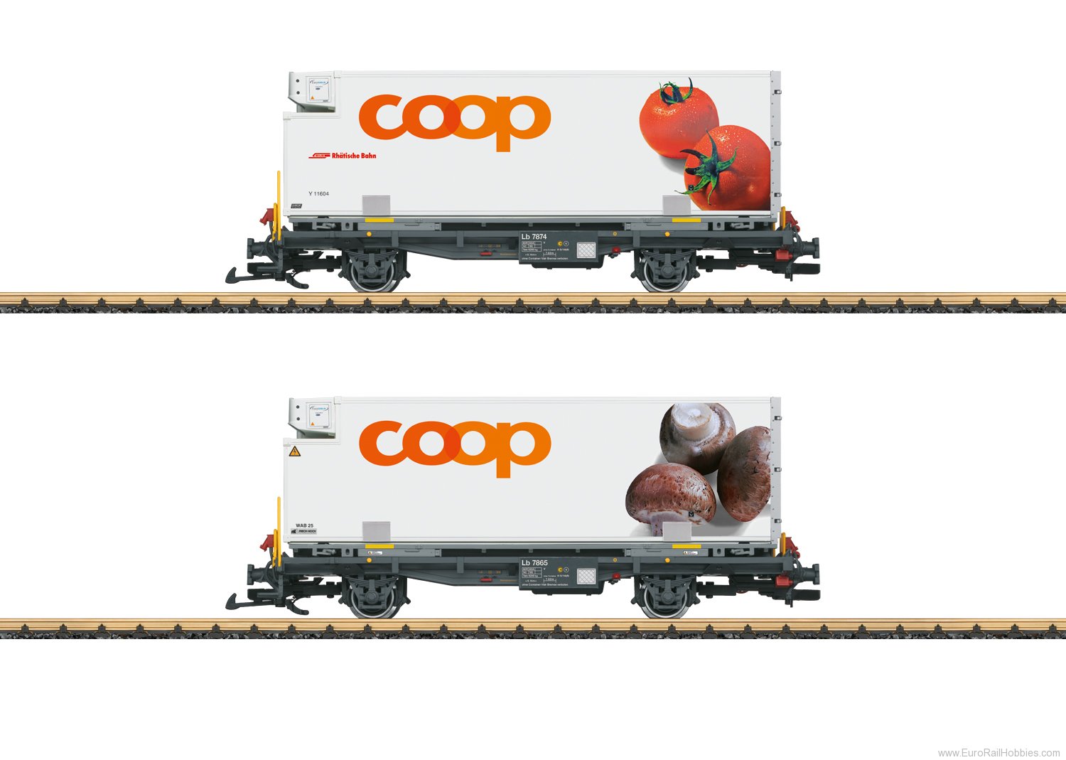 LGB 45888 LGB - RhB 2 Piece COOP Container Car-Set