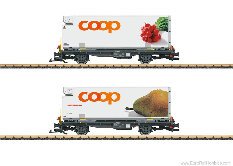 LGB 45889 LGB - RhB 2 Piece COOP Container Car-Set