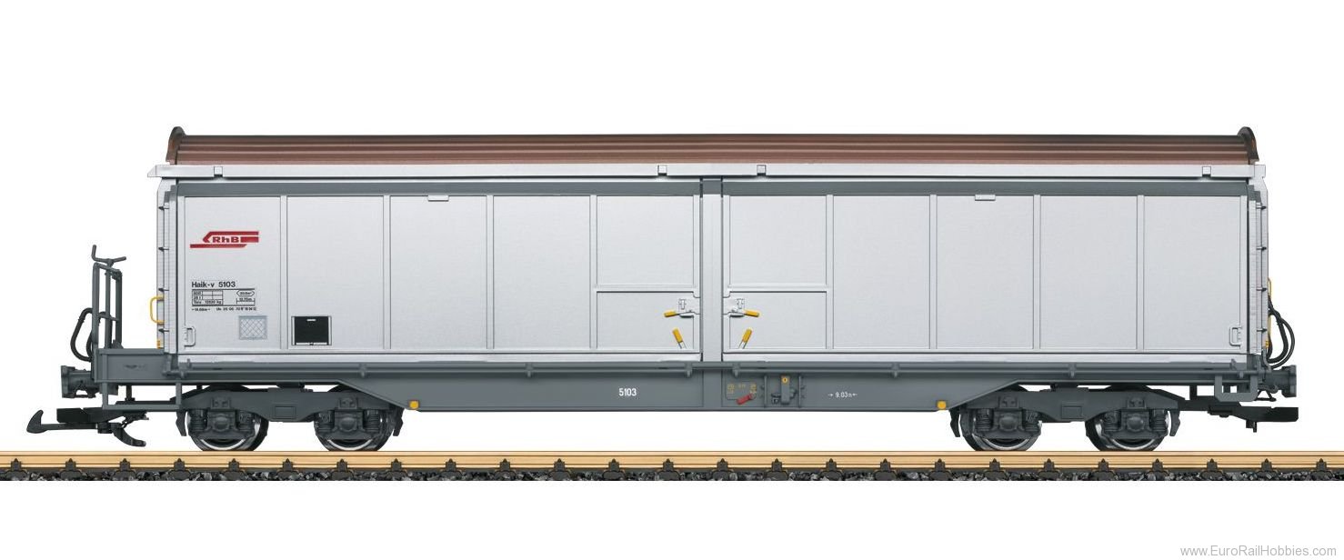 LGB 48575 RhB Type Haik-v Sliding Wall Boxcar