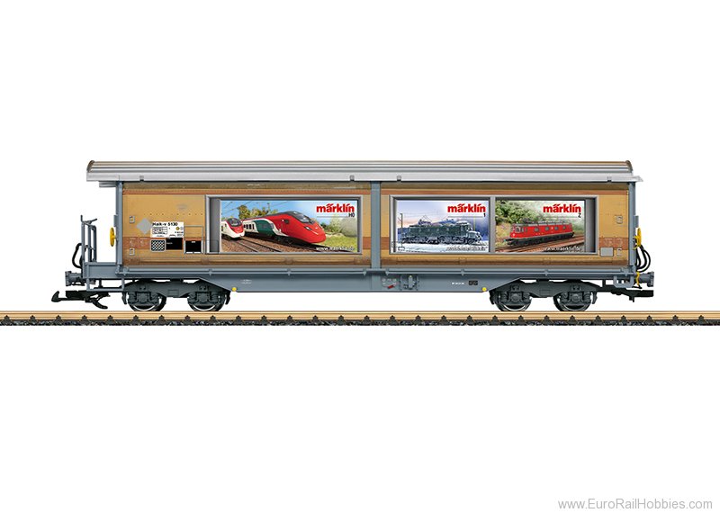 LGB 48576 LGB - RhB Sliding Wall Boxcar w/Marklin Adver