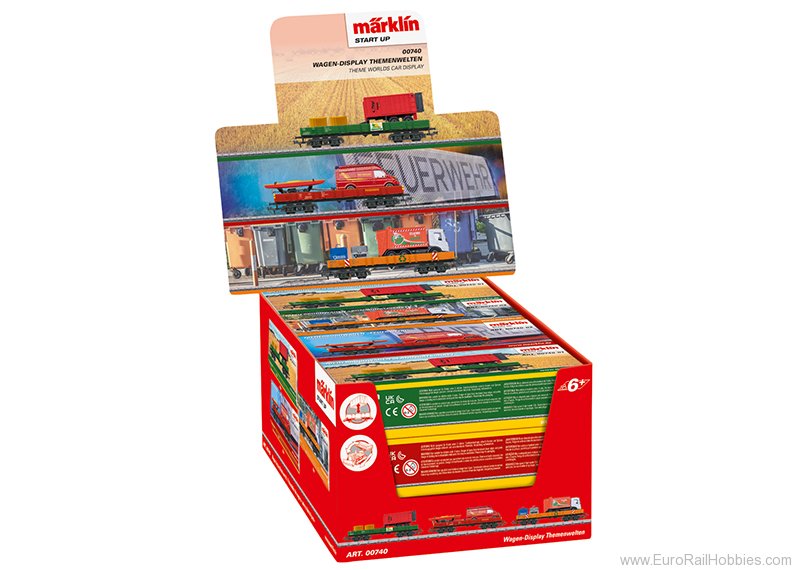 Marklin 00740 Theme Worlds 12 Piece 4 Axle Low Side Car Dis