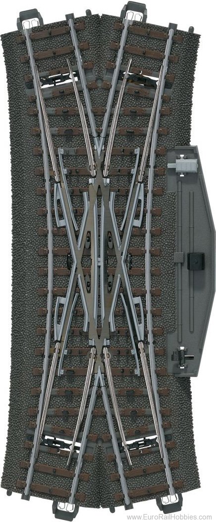 Marklin 24624 C-TRACK ELECTRIC DOUBLE SLIP SWITCH W/LANTERN