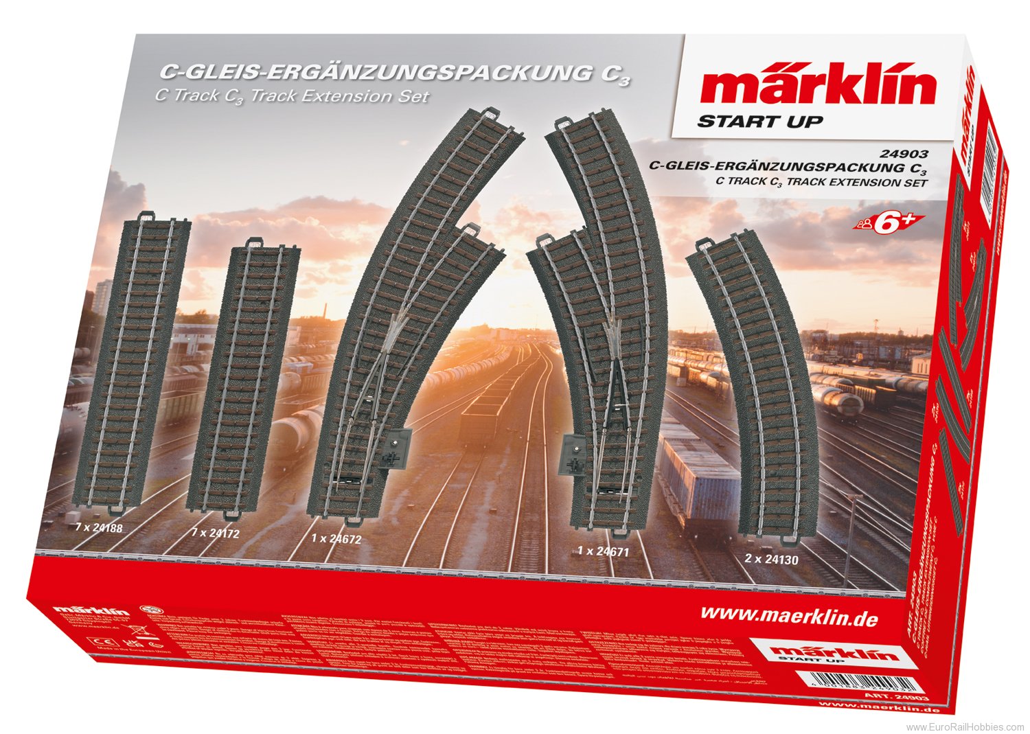 Marklin 24903 C TRACK C3 EXTENSION SET