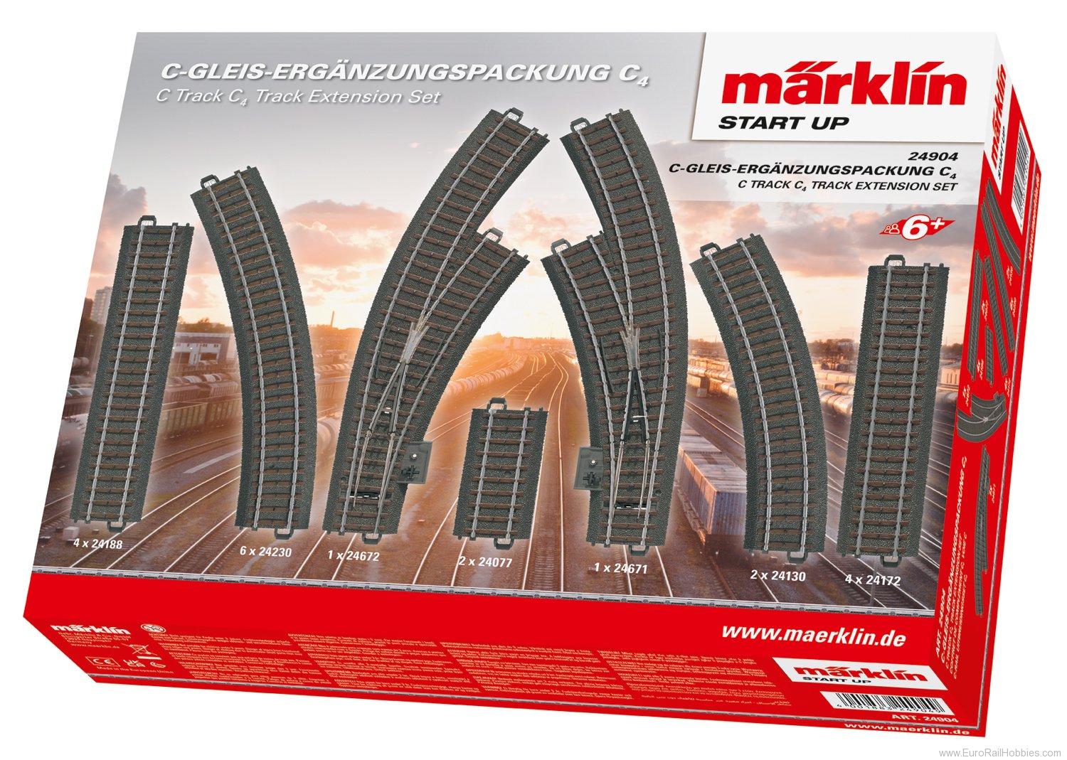 Marklin 24904 C TRACK C4 EXTENSION SET