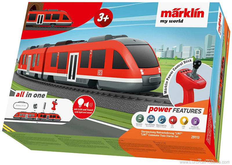 Marklin 29113 LINT Commuter Railcar Starter Set (My World)